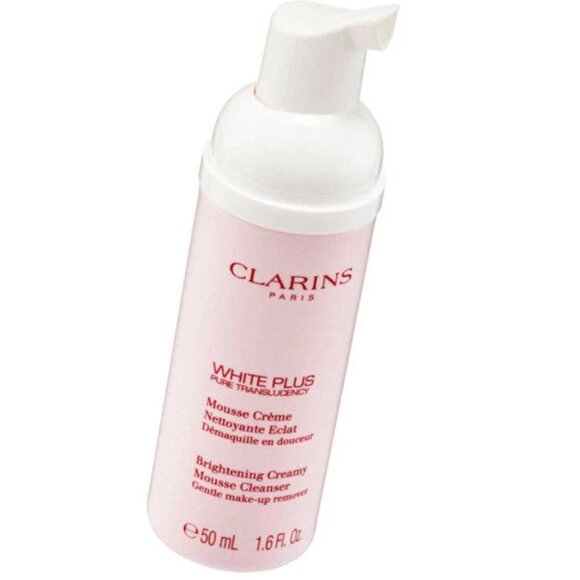 Clarins WHITE PLUS Brightening Creamy Mousse Cleanser 1.6 fl oz New - Picture 2 of 4